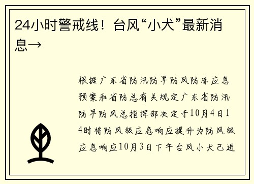 24小时警戒线！台风“小犬”最新消息→